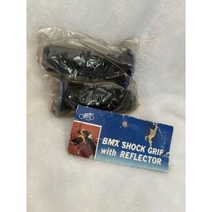Bmx Handlebar Grips Shock With Reflector Bicycle Bike K-Mart Black Replacement